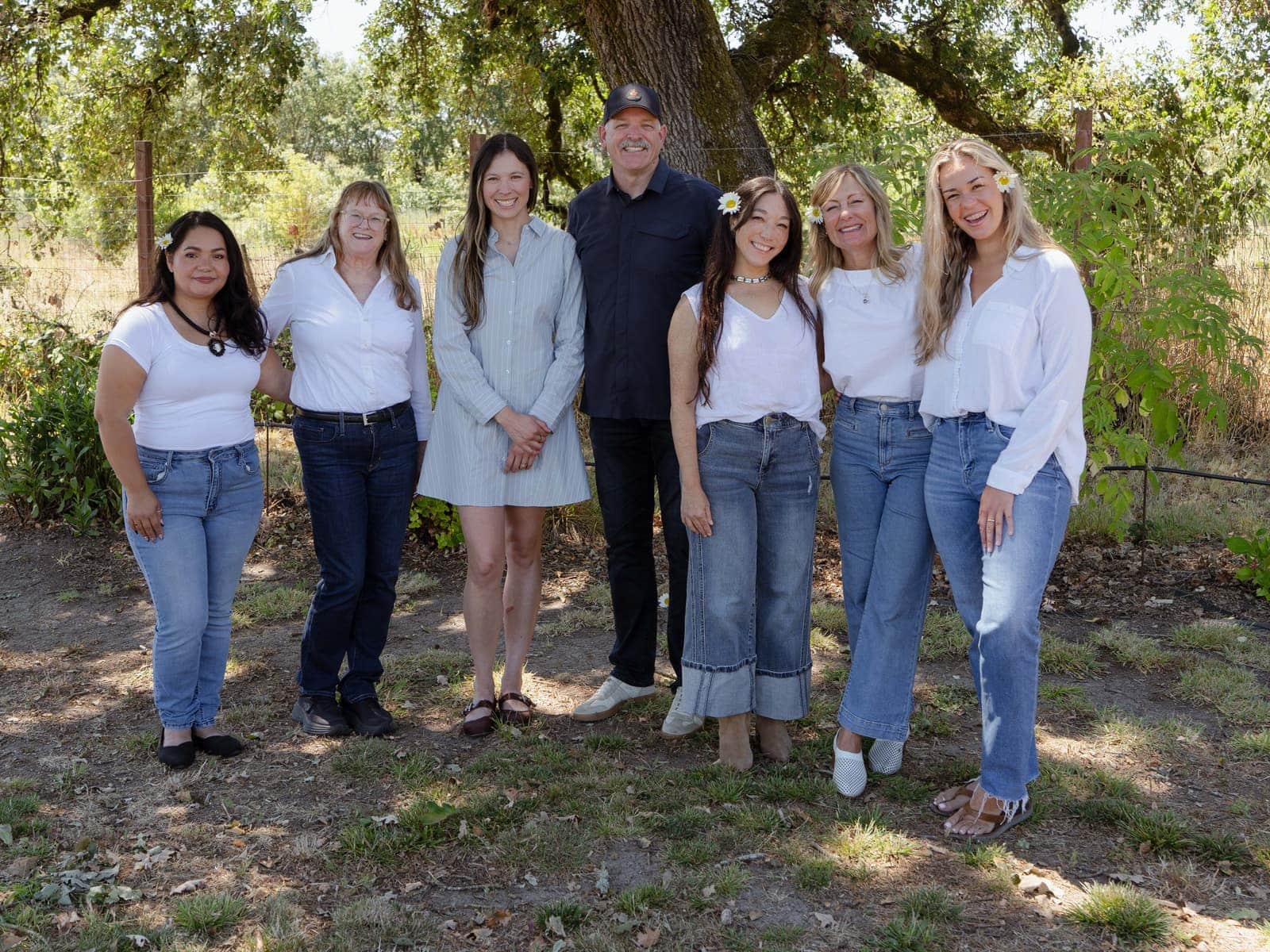 The Payne Orthodontics doctors and team under the oaks in Sonoma County