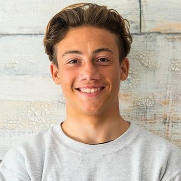 A smiling teenager